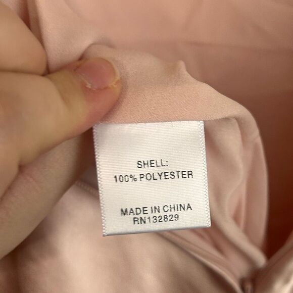 Revolve Tularosa Noah Cowl Neck Satin Mini Dress in Blush Pink Size Medium - Picture 7 of 8